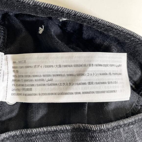 ABERCROMBIE & FITCH The Skinny High Rise Vent Slit Hem Jeans Black 26 or 2 Reg - Picture 10 of 11